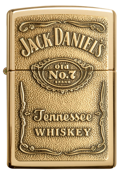 Zippo zapalovač 24146 Jack Daniel’s® Label - Brass Emblem