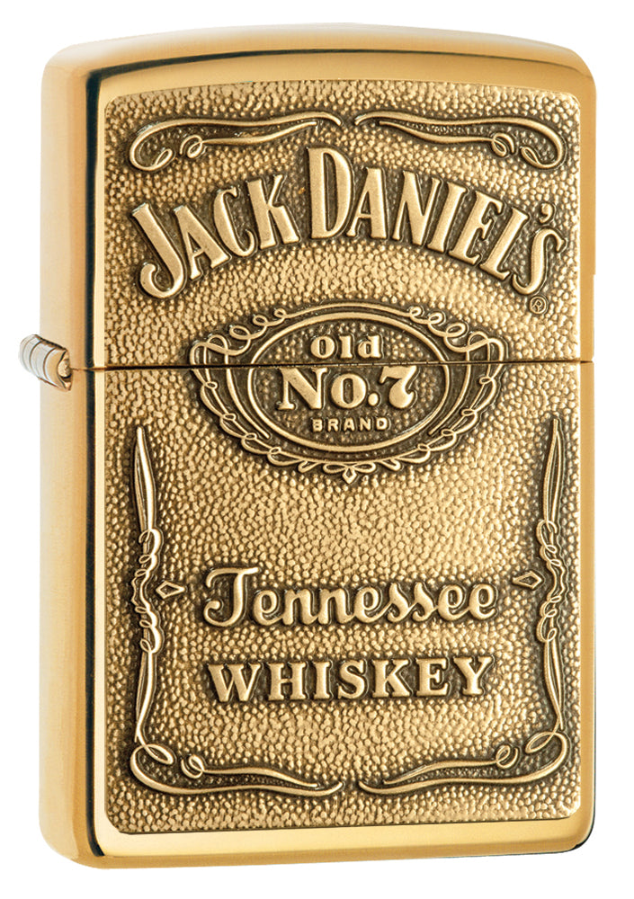 Zippo zapalovač 24146 Jack Daniel’s® Label - Brass Emblem