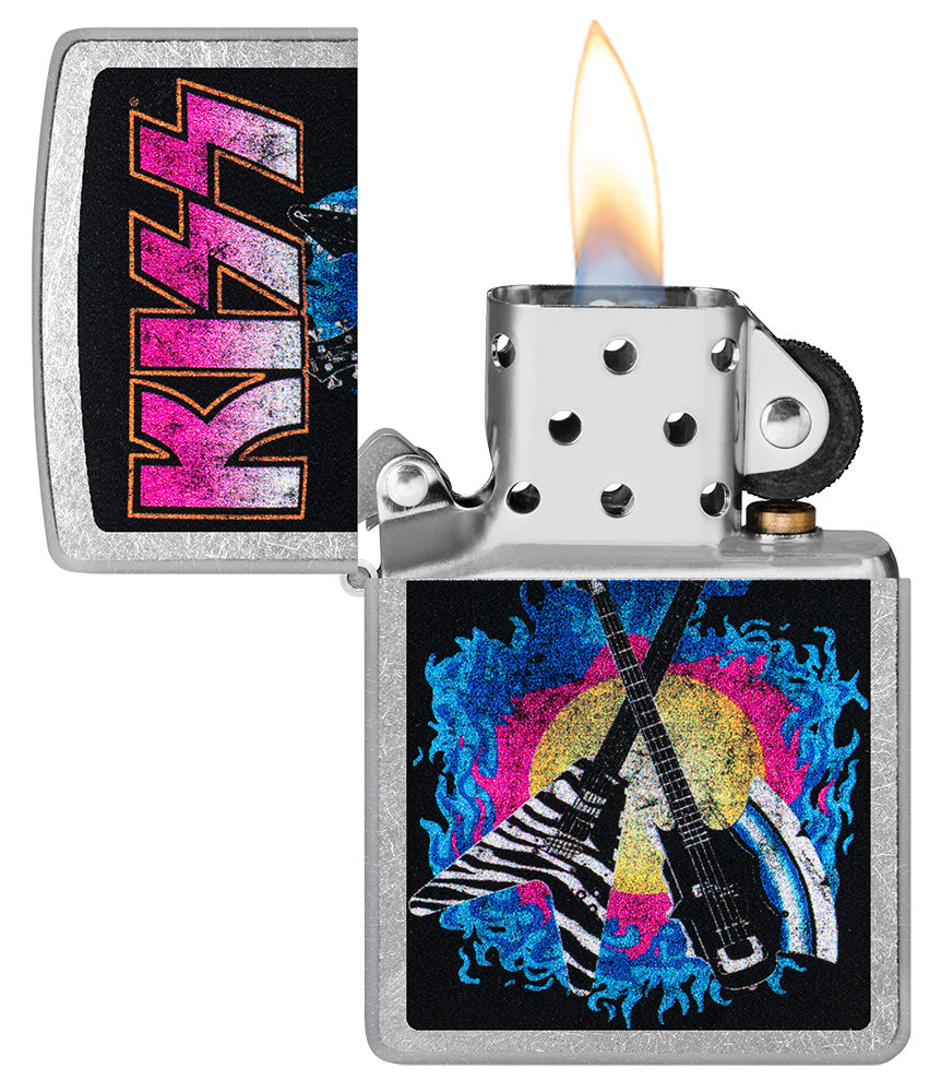 Zippo zapalovač 25716 KISS® Axe Bass Design