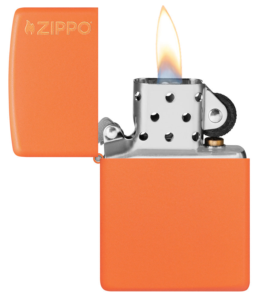 Zippo zapalovač 26103 Orange Matte Zippo Logo