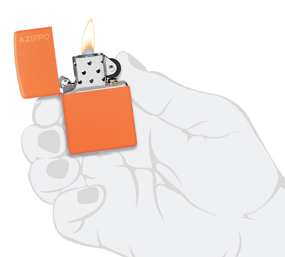 Zippo zapalovač 26103 Orange Matte Zippo Logo