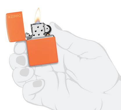 Zippo zapalovač 26103 Orange Matte Zippo Logo