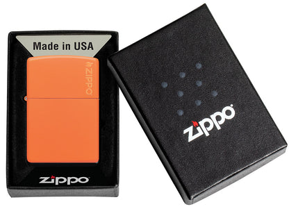 Zippo zapalovač 26103 Orange Matte Zippo Logo