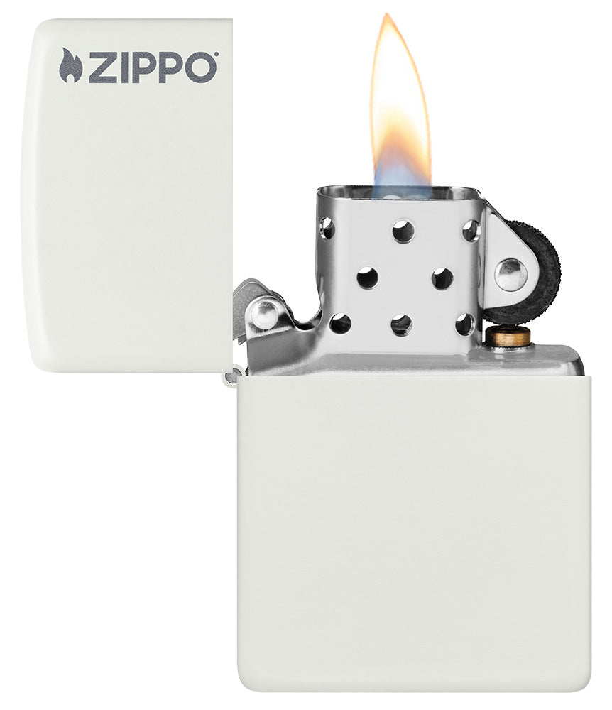 Zapalovač Zippo 26417 White Matte Zippo Logo