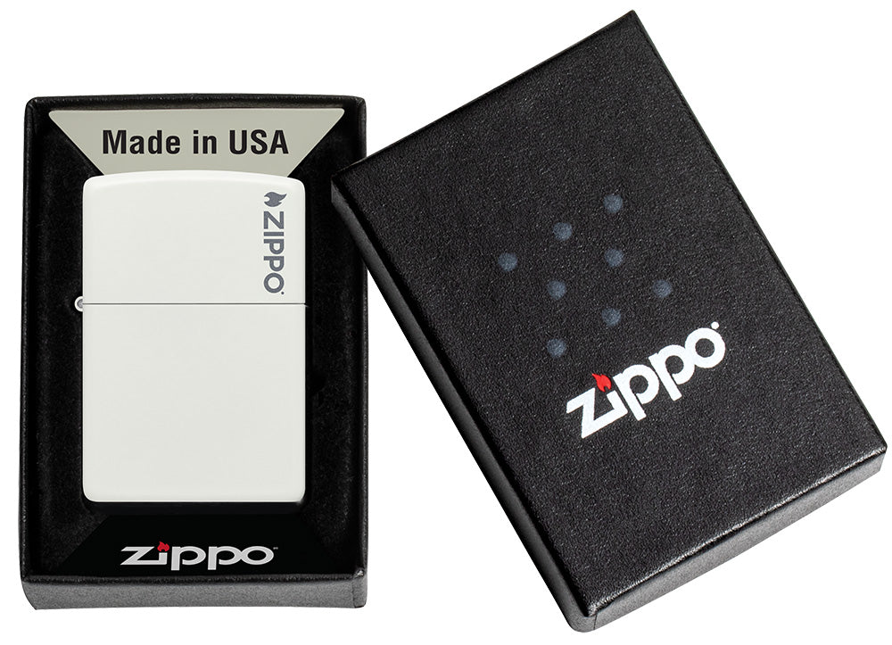 Zapalovač Zippo 26417 White Matte Zippo Logo