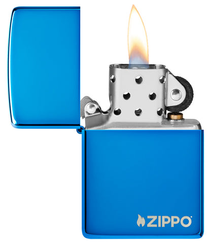 Zapalovač Zippo 27042 High Polish Blue Zippo Logo