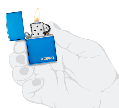 Zapalovač Zippo 27042 High Polish Blue Zippo Logo