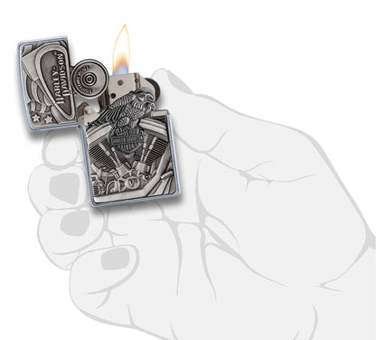 Zippo zapalovač 25030 Harley-Davidson® Motor Flag