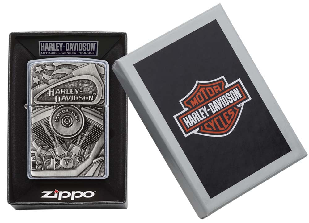 Zippo zapalovač 25030 Harley-Davidson® Motor Flag