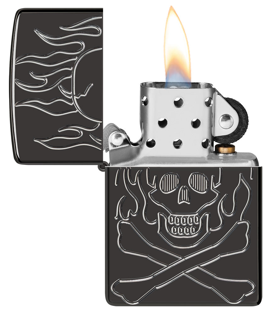 Zapalovač Zippo 66115 Armor® Flaming Skull Design
