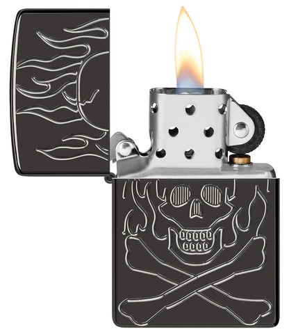 Zapalovač Zippo 66115 Armor® Flaming Skull Design