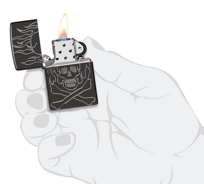 Zapalovač Zippo 66115 Armor® Flaming Skull Design
