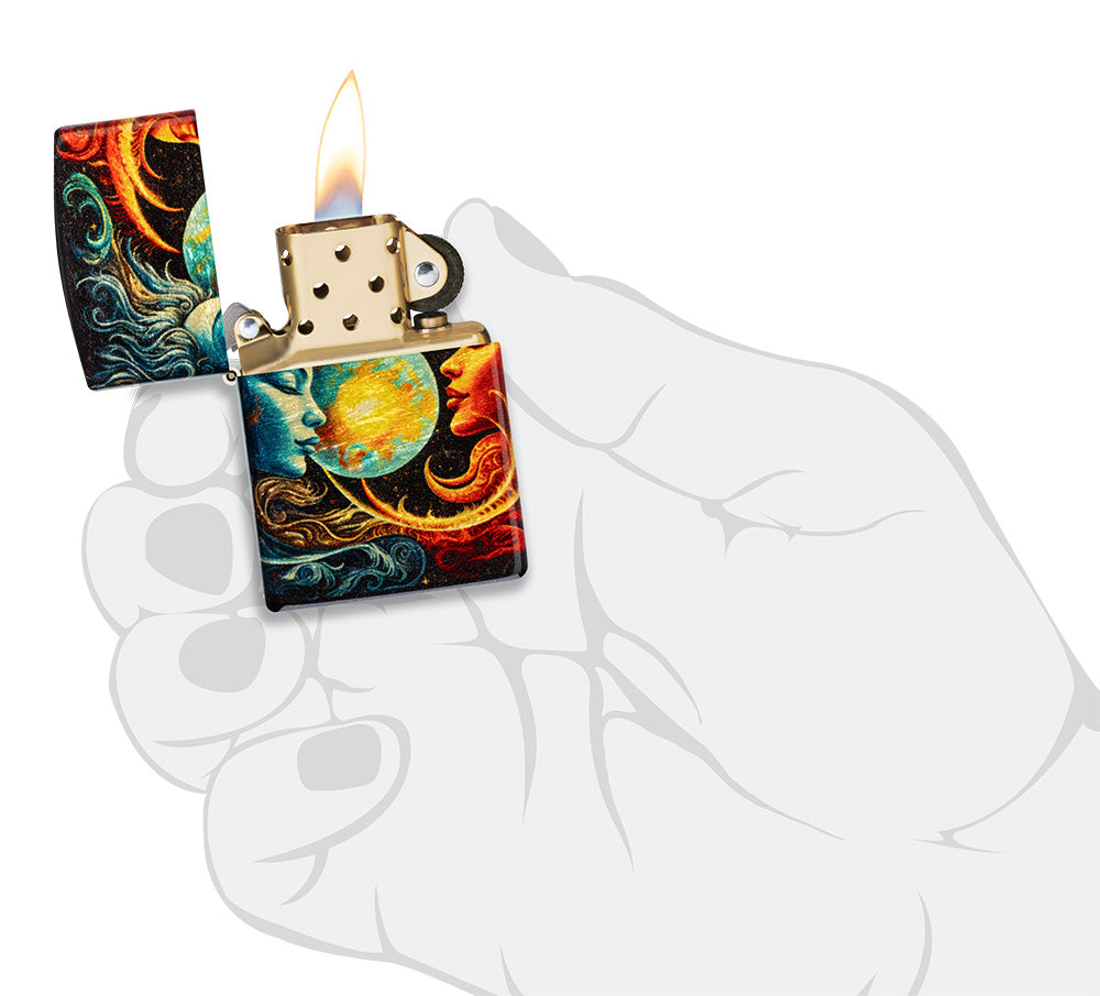 Zapalovač Zippo 66128 Sun and Moon Design