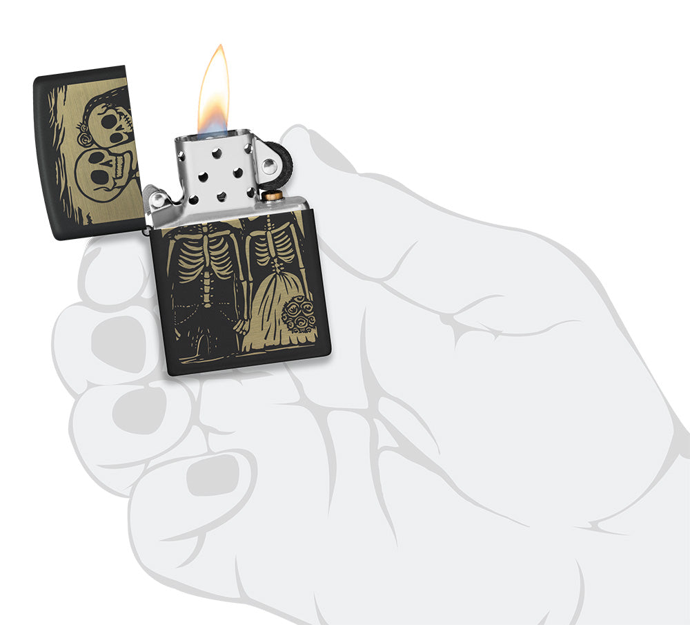 Zippo zapalovač 66135 Skeleton Wedding Design
