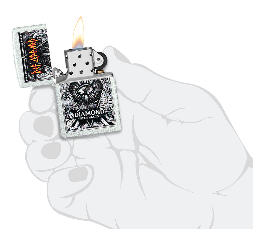 Zippo zapalovač 66140 Def Leppard Diamond Star Halos Design