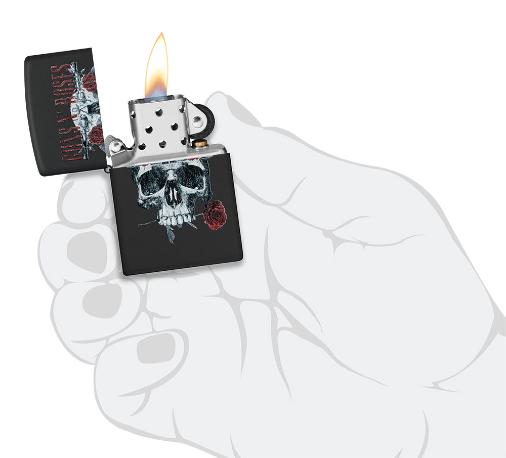 Zippo zapalovač 66143 Guns N' Roses Flower Skull Design