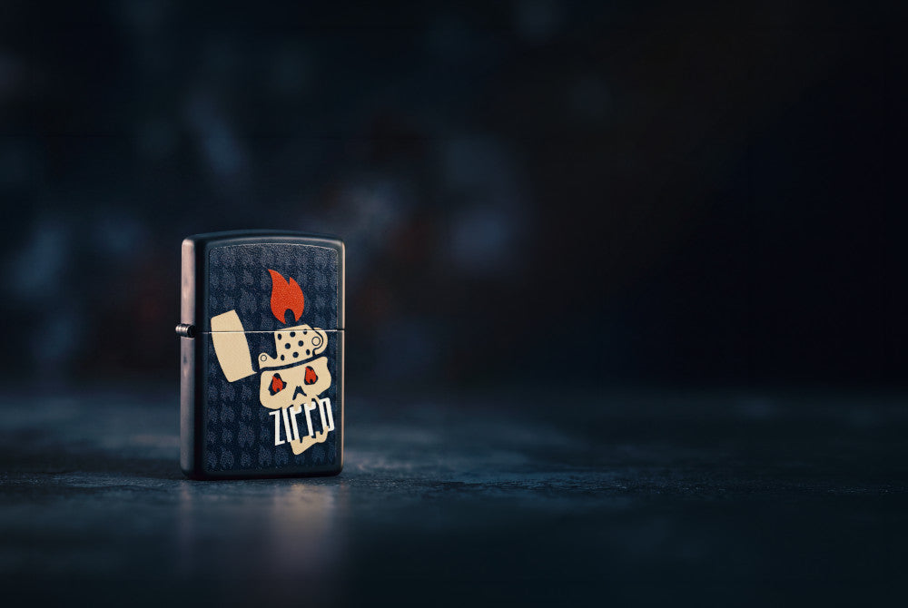 Zippo zapalovač 66166 Skull and Flames Design