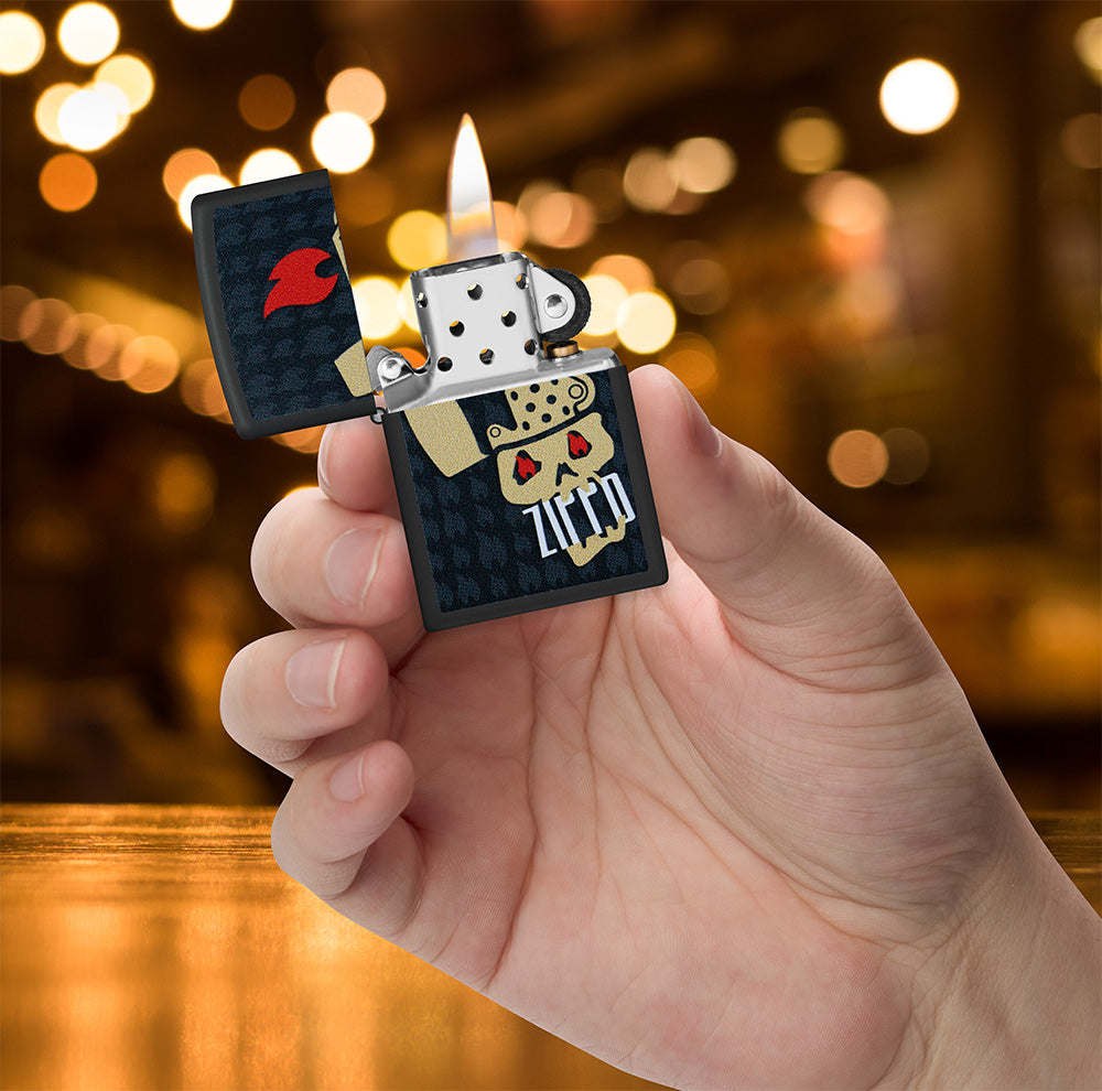 Zippo zapalovač 66166 Skull and Flames Design