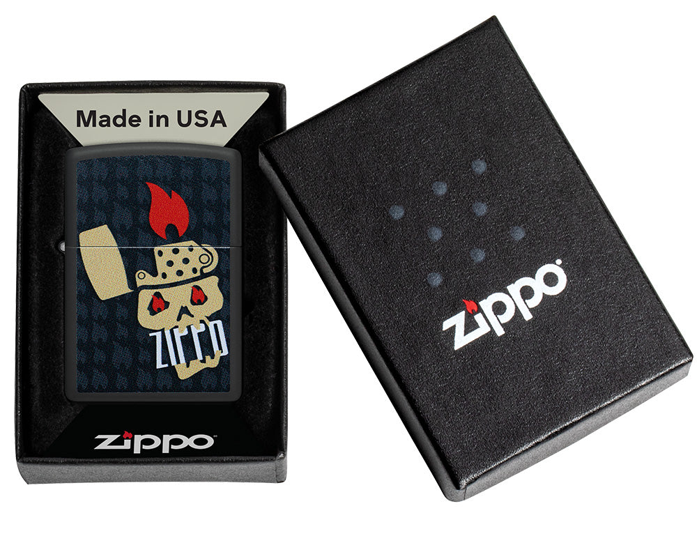 Zippo zapalovač 66166 Skull and Flames Design