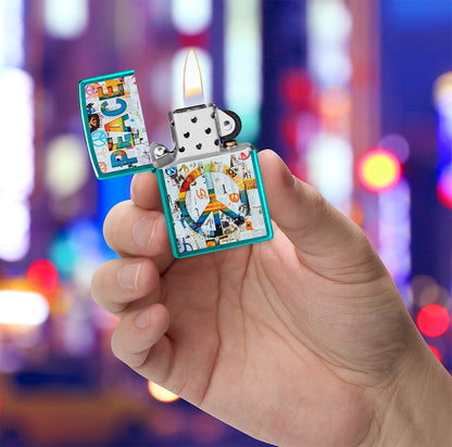 Zippo zapalovač 66171 Peace Collage Design