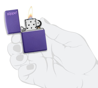 Zippo zapalovač 26097 Purple Matte Zippo Logo