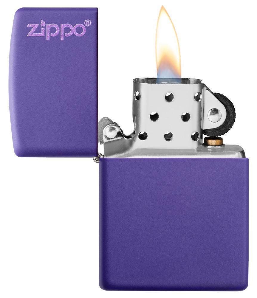 Zippo zapalovač 26097 Purple Matte Zippo Logo