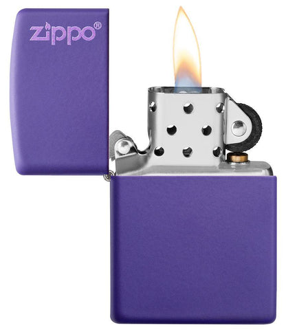 Zippo zapalovač 26097 Purple Matte Zippo Logo