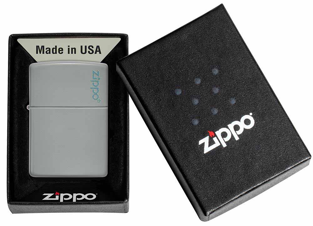 Zippo zapalovač 26948 Flat Grey Zippo Logo
