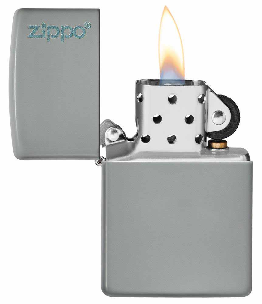 Zippo zapalovač 26948 Flat Grey Zippo Logo