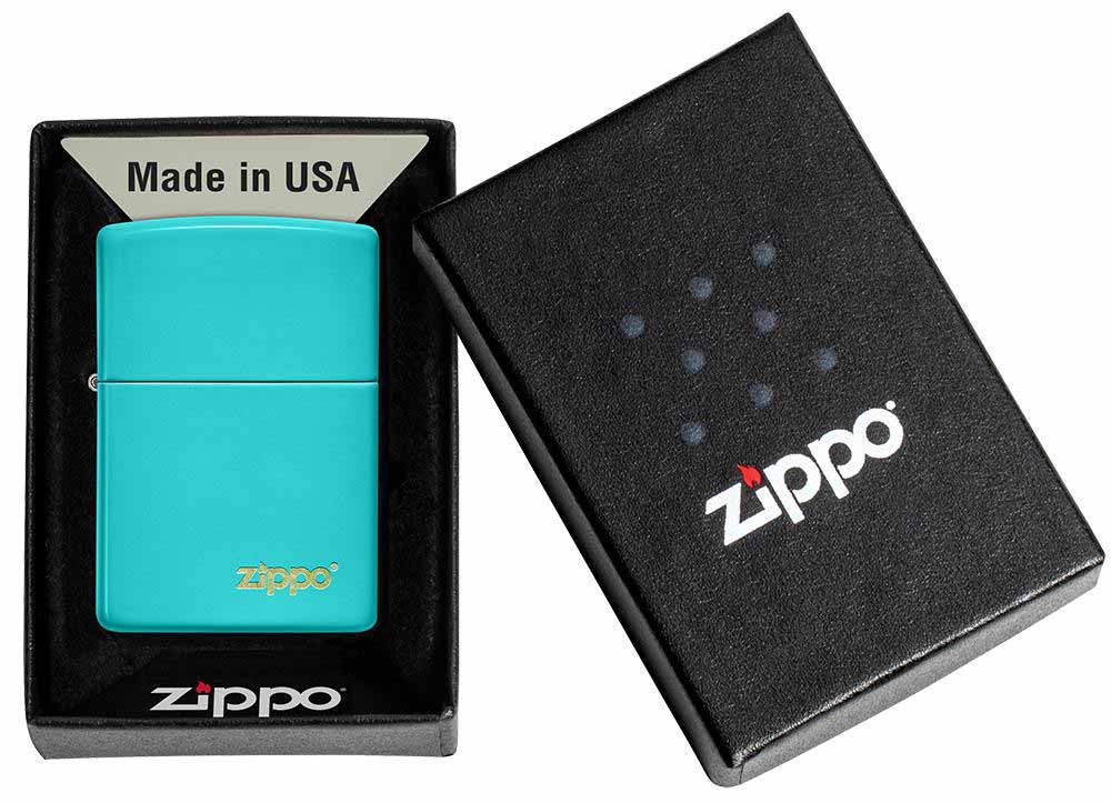 Zippo zapalovač 26952 Flat Turquoise Zippo Logo