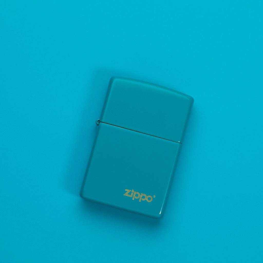 Zippo zapalovač 26952 Flat Turquoise Zippo Logo