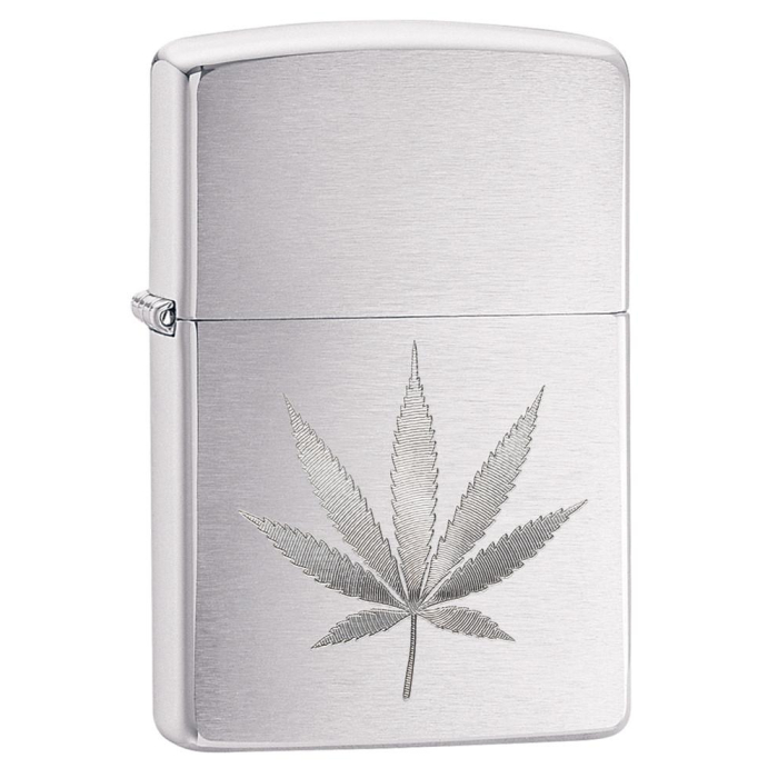 21893 Chrome Marijuana Leaf Design