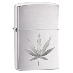 21893 Chrome Marijuana Leaf Design