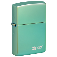 26585 High Polish Green Zippo Logo