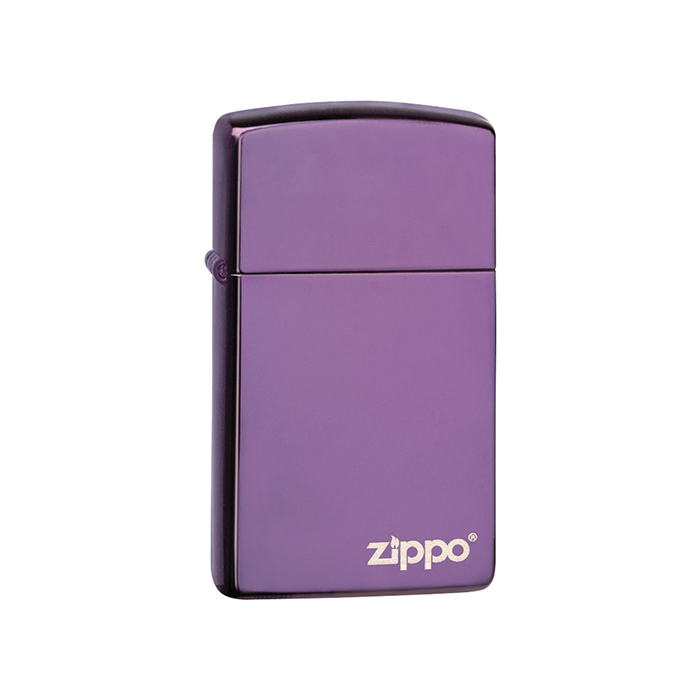 26002 Slim® High Polish Purple Zippo Logo