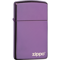 26002 Slim® High Polish Purple Zippo Logo