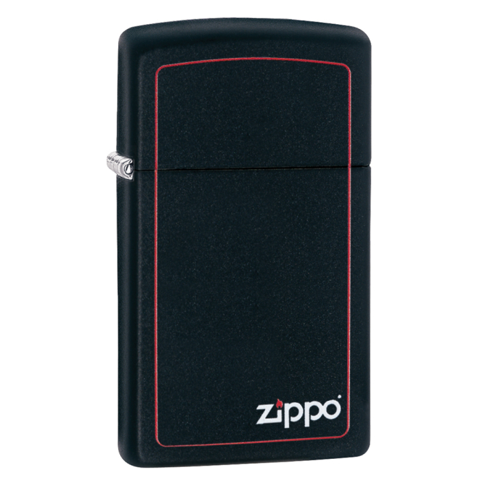 26055 Slim® Black Matte with Red Border