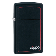 26055 Slim® Black Matte with Red Border