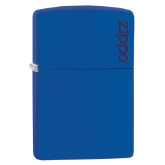 26095 Royal Blue Matte Zippo Logo