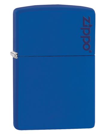 26095 Royal Blue Matte Zippo Logo