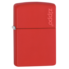 26096 Red Matte Zippo Logo