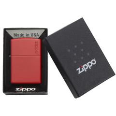 26096 Red Matte Zippo Logo
