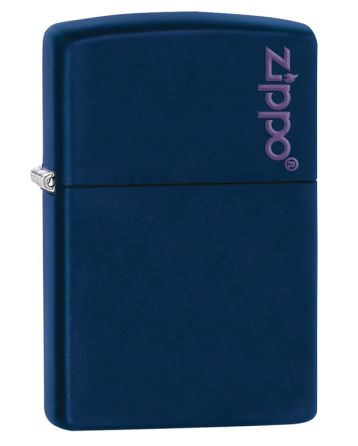 26098 Navy Matte Zippo Logo