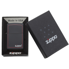 26117 Black Matte with Zippo & Border