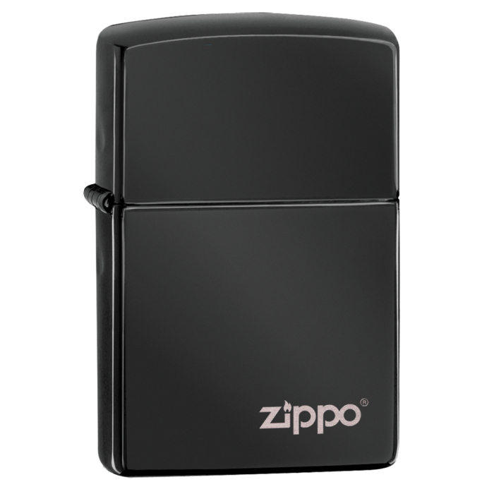 Zapalovač 26332 High Polish Black Zippo Logo Zippo.cz