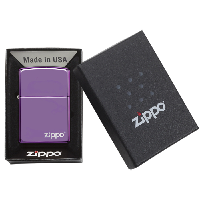 26415 High Polish Purple Zippo Logo