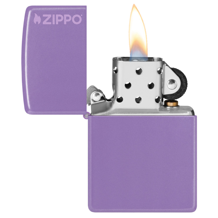 66081 Smoky Lavender Zippo Logo