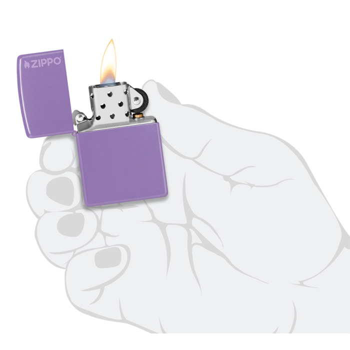 66081 Smoky Lavender Zippo Logo