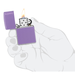66081 Smoky Lavender Zippo Logo