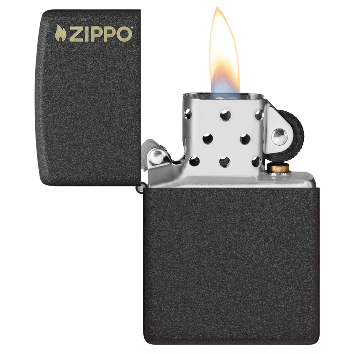 26208 Black Crackle® Zippo Logo